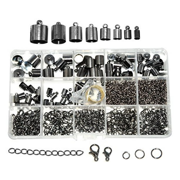 10 x END BEAD CAPS TIPS 4mm for KUMIHIMO  Bracelets /& Necklaces GUNMETAL